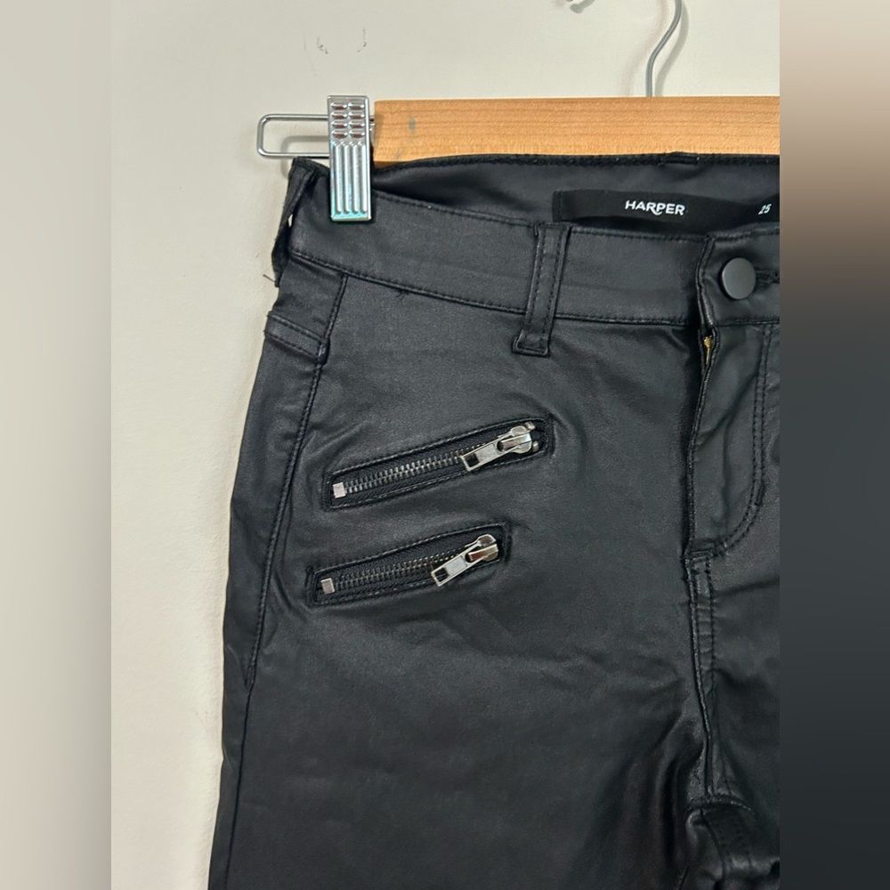 Harper (Francesca's) Coated Black Skinny Jeans - Picture 4 of 9